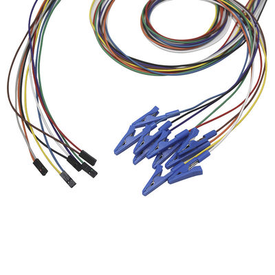 Du Pont 2 Pinのプラグの横領者のワニはわにクリップEEGの電極のリード線EEG EMGの導線の電極を切る