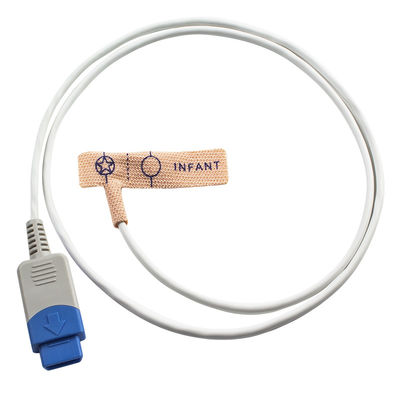 DatexのOhmeda 9pin TS-AF-25の使い捨て可能な大人の新生児の皮の伸縮織物の使い捨て可能なSpO2調査