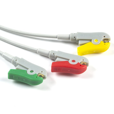 AAMI 6Pin ECGケーブルおよびリード線3の鉛IECクリップ コネクターECGケーブル