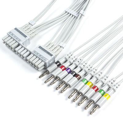 Mortara ECGのリード線9293-041-50の9293-046-60本のIEC 4.0のバナナEKGのリード線