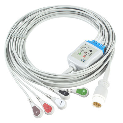 フィリップスECGのケーブルおよびリード線12pin 5の鉛M1975A ECGケーブル