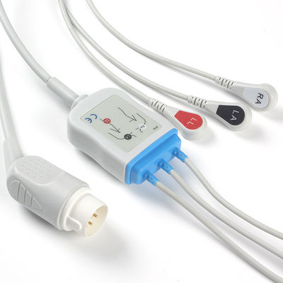 フィリップス8Pin ECGのケーブルおよびリード線3Lead M1735AのスナップECGケーブル