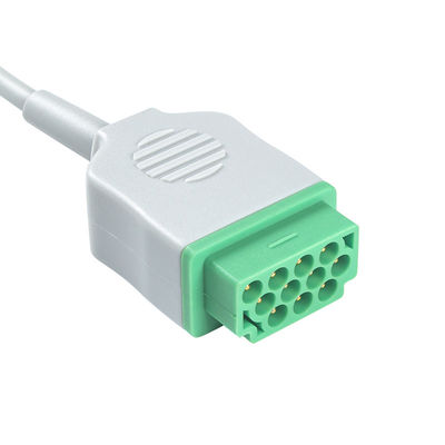 GE Marquette 2021141-002 2001292-001のECGのケーブルおよびリード線3の鉛IECのスナップ11pinのコネクターECGケーブル