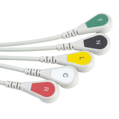 GE Marquette CBM-05NA-10AS-0001 ECGのケーブルおよびリード線5の鉛IECのスナップ11pinのコネクターECGケーブル