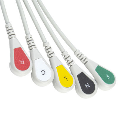 Mindray Datascopeは040-000963-00のEA6252B ECGケーブルおよびリード線12pinのコネクターECG 5つの鉛IECのスナップをケーブルで通信する