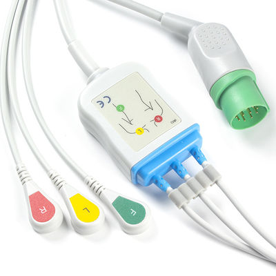 Nihon Kohden ECGのケーブルおよびリード線CB-72353P 11pin OEC-6102AのコネクターECGは3つの鉛IECのスナップをケーブルで通信する