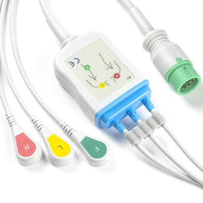Biolight BLT ECGのケーブルおよびリード線3Lead IECクリップ12PinコネクターECGケーブル