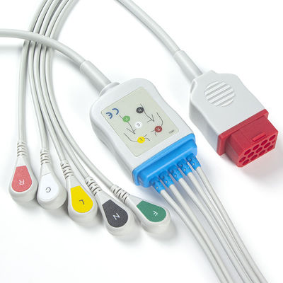 Bionet新しいBM3 BM5 BM7 5の鉛ECGのケーブルおよびリード線はECGケーブルIEC 12ピンを止める