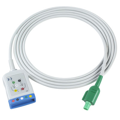 データスクープ/マケート/ゲッティンゲー 12ピン ECG トランクケーブルからECG 5リードケーブル IEC AHA シングルピン ECGリードワイヤー
