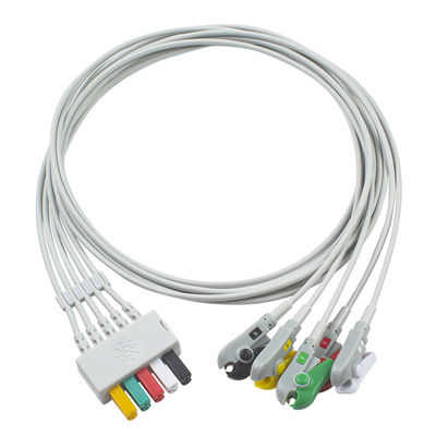 S-iemens/Drager 5956359 MP03414 ECGのリード線5Lead ECGの取り外し可能なケーブル