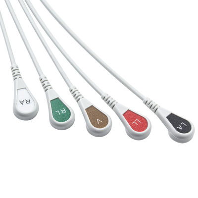 Fukuda Denshi 互換式直結式ECGケーブルとリードワイヤー - CI-700E-5 5Lead AHA スナップ