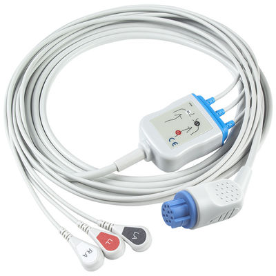 デイトックス Ohmeda 互換性直結ECGケーブルとリードワイヤ 3Lead AHA スナップ