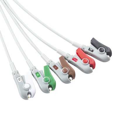 ヘルリゲ 互換性直結ECGケーブルとリードワイヤ 5Lead AHA Grabber