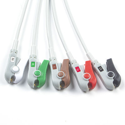 ヘルリゲ 互換性直結ECGケーブルとリードワイヤ 5Lead AHA Grabber