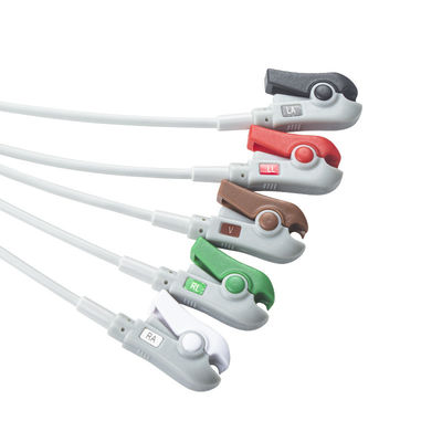 ヘルリゲ 互換性直結ECGケーブルとリードワイヤ 5Lead AHA Grabber
