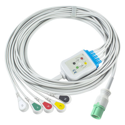 コンテック ECGケーブルとリードワイヤー 7ピンコネクタ CMS 7000 8000 5000 新しいモデル ECGケーブル 5リードグリッバー