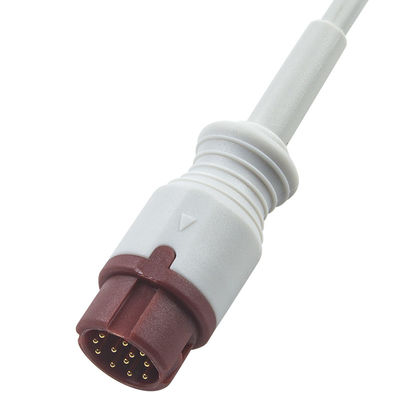 P-Hilips 双 IBP アダプターケーブル 12 ピンのコネクタ,0.3 メートル長,医療用 TPU 材料