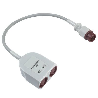 P-Hilips 双 IBP アダプターケーブル 12 ピンのコネクタ,0.3 メートル長,医療用 TPU 材料