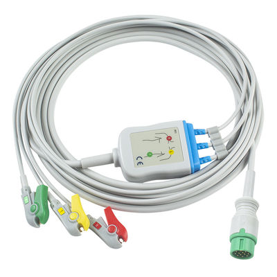 バイオライトQ3のためのECGケーブル バイオライトQ5のためのAQSシリーズ3 オキシマックス・テックのリードIECグリッバー