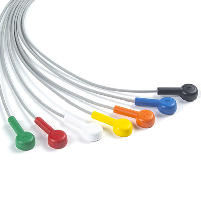 リードワイヤセット 7 リードワイヤ ECG GE SEER 1000 3チャネル IEC スナップ GE SEER 1000 に対応