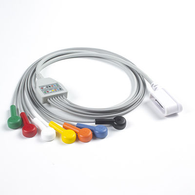 リードワイヤセット 7 リードワイヤ ECG GE SEER 1000 3チャネル IEC スナップ GE SEER 1000 に対応