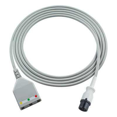 AAMI 6Pin ECG トランクケーブル Edan LLスタイル 3リードケーブル 1.30M