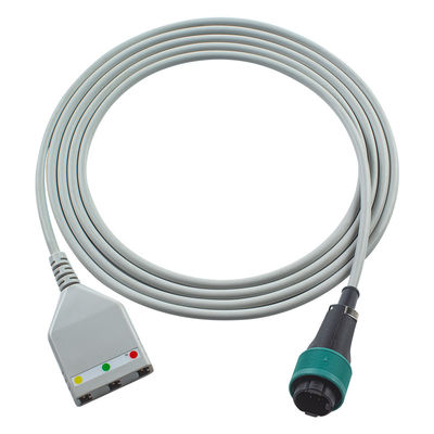 Saad 8Pin ECG トランクケーブル Saad ユーロスタイル 3リードケーブル 1.30M