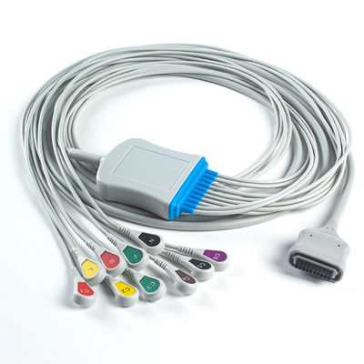 EDAN Dx12 10Lead ECG ホルターケーブルスナップ 2.2M トランクケーブルとリードワイヤ 長さ 0.8/1.2M