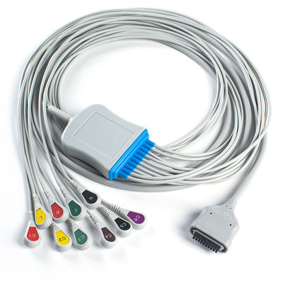 EDAN Dx12 10Lead ECG ホルターケーブルスナップ 2.2M トランクケーブルとリードワイヤ 長さ 0.8/1.2M