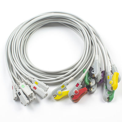コンド・EKG・リード ラテックスフリー10Lead ECG診断ケーブル IEC Grabberと互換性
