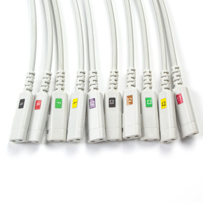 コンド・EKG・リード ラテックスフリー10Lead ECG診断ケーブル IEC Grabberと互換性