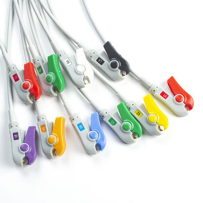 コンド・EKG・リード ラテックスフリー10Lead ECG診断ケーブル IEC Grabberと互換性