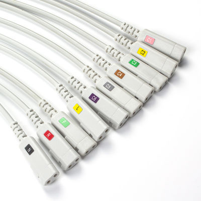 コンド・EKG・リード ラテックスフリー10Lead ECG診断ケーブル IEC Grabberと互換性