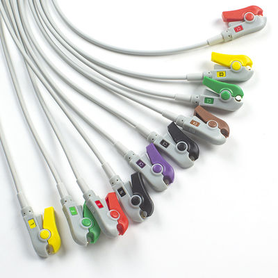 コンド・EKG・リード ラテックスフリー10Lead ECG診断ケーブル IEC Grabberと互換性