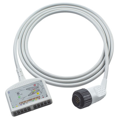 16ピンのコンパティブル ケンズ EKG トランクケーブル IEC/AHA 大人/小児用