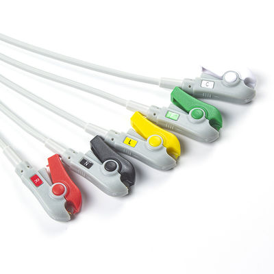 コンネクタなしの半完成ECGケーブル 5Lead ECG Grabber IEC 2.5m 5.0直径