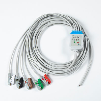5 鉛 グレー AHA グラバー 半完成 病院用機器用のECGケーブル パーツ