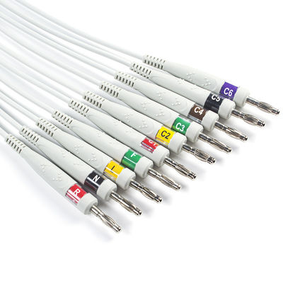 EKGケーブル 10Lead IEC バナナ 4.0mm ニホン・コーデン EKG-9320 ECG-9522P BR-911D