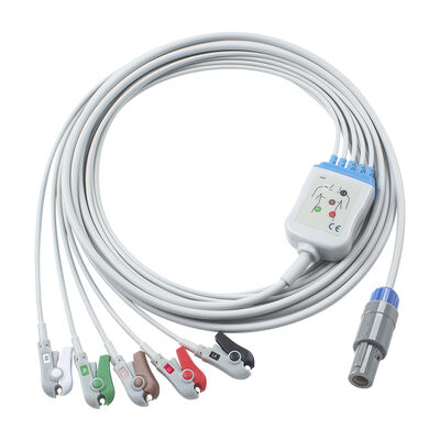 Epsilon Lemo 6ピン ECGケーブルおよびリード線 ECGケーブル 3 5リード IEC AHA スナップグラバークリップ