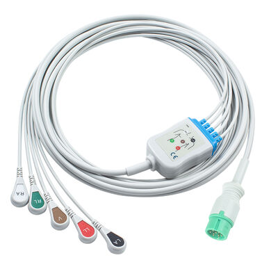 Yonker IE12 E12 E12S 9Pin マルチパラメータ モニター ECG ケーブル 6Pin ECG ケーブルとリード線