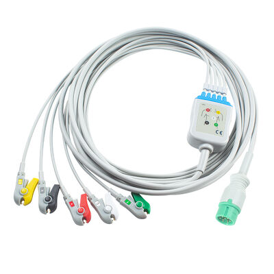 Yonker IE12 E12 E12S 9Pin マルチパラメータ モニター ECG ケーブル 6Pin ECG ケーブルとリード線