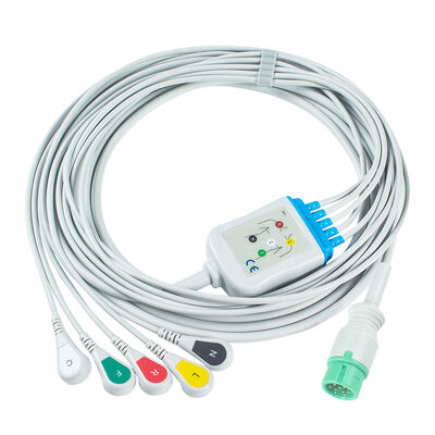 Yonker IE12 E12 E12S 9Pin マルチパラメータ モニター ECG ケーブル 6Pin ECG ケーブルとリード線