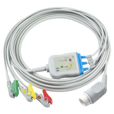 Ph 43100A 8Pin ECG ケーブルとリードワイヤー hp CodeMaster XL+ デフィブリレーターマシン
