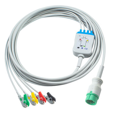 Zoncare PM7000D 3/4/5 リード ECG ケーブルおよびリード線