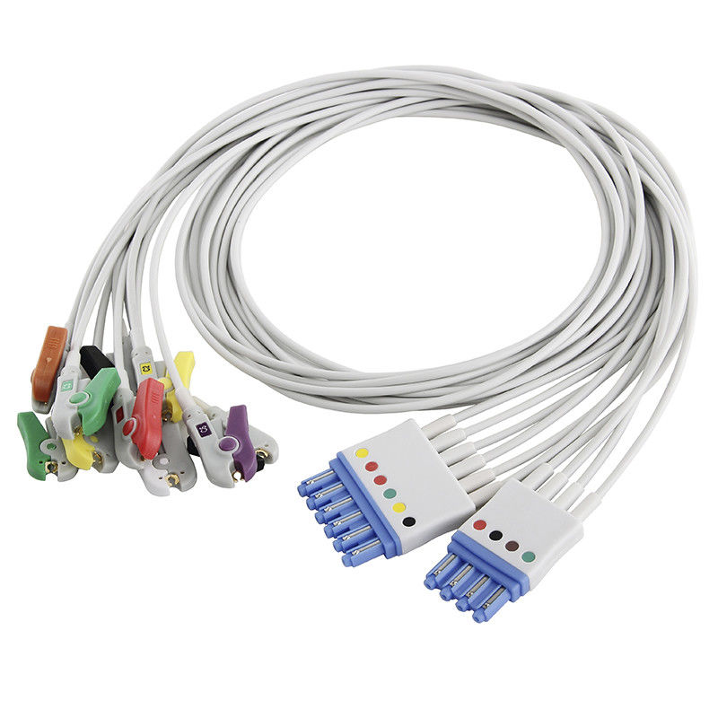フィリップス4+6 ECGのリード線TPU材料IEC 4.0のバナナEKGのリード線