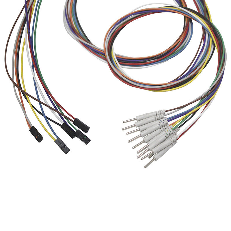 2.00 Mm Pinのリード線によってめっきされる金EEG EMGの導線の電極へのDu Pont EEGの電極2 Pinのプラグ