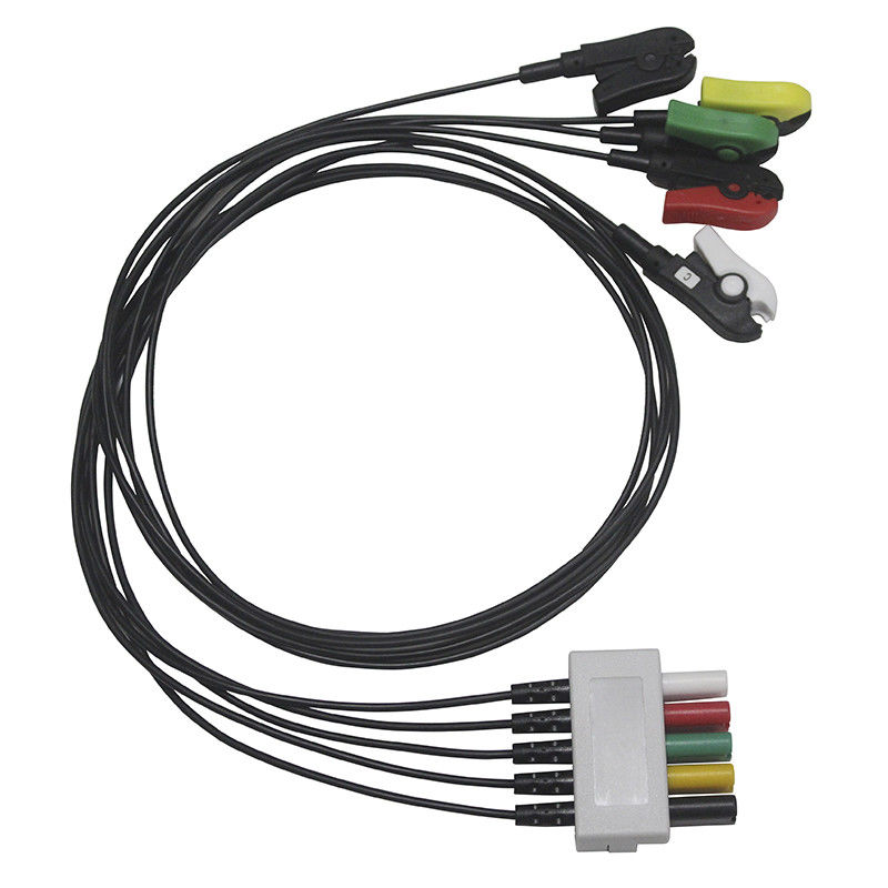 Mindray Radiao半透明なワイヤー5鉛のX線DのタイプECG Radiotranslucentのケーブルおよびリード線