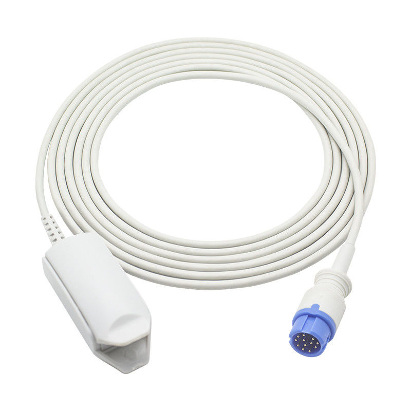 Anke ASC-553再使用可能なSpO2センサーのOxi-maxの技術12Pin大人指クリップSpO2調査