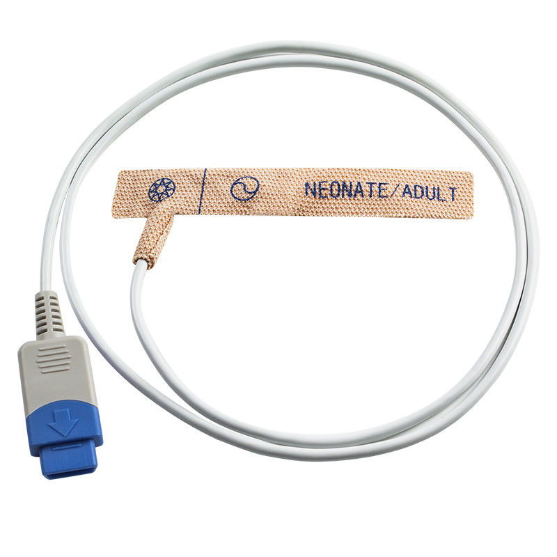 DatexのOhmeda 9pin TS-AF-25の使い捨て可能な大人の新生児の皮の伸縮織物の使い捨て可能なSpO2調査