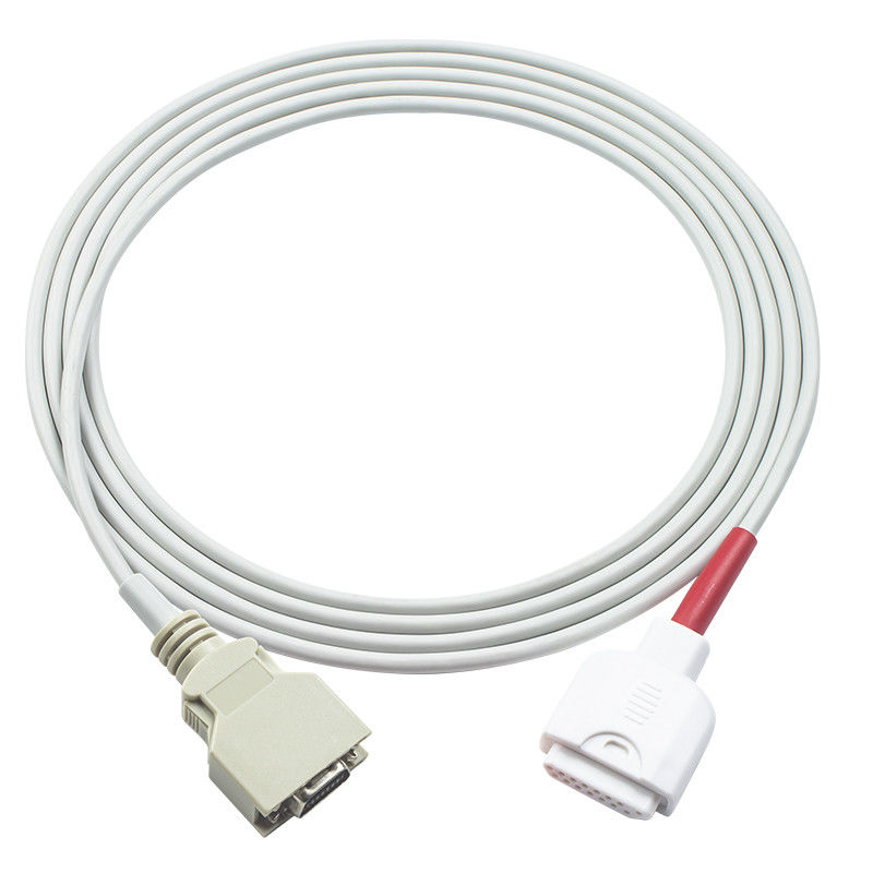 for M-asi-moの赤い技術LNCS 2526 2525 2524 14 Pin SpO2センサー忍耐強いケーブルSpO2のアダプターの延長ケーブル